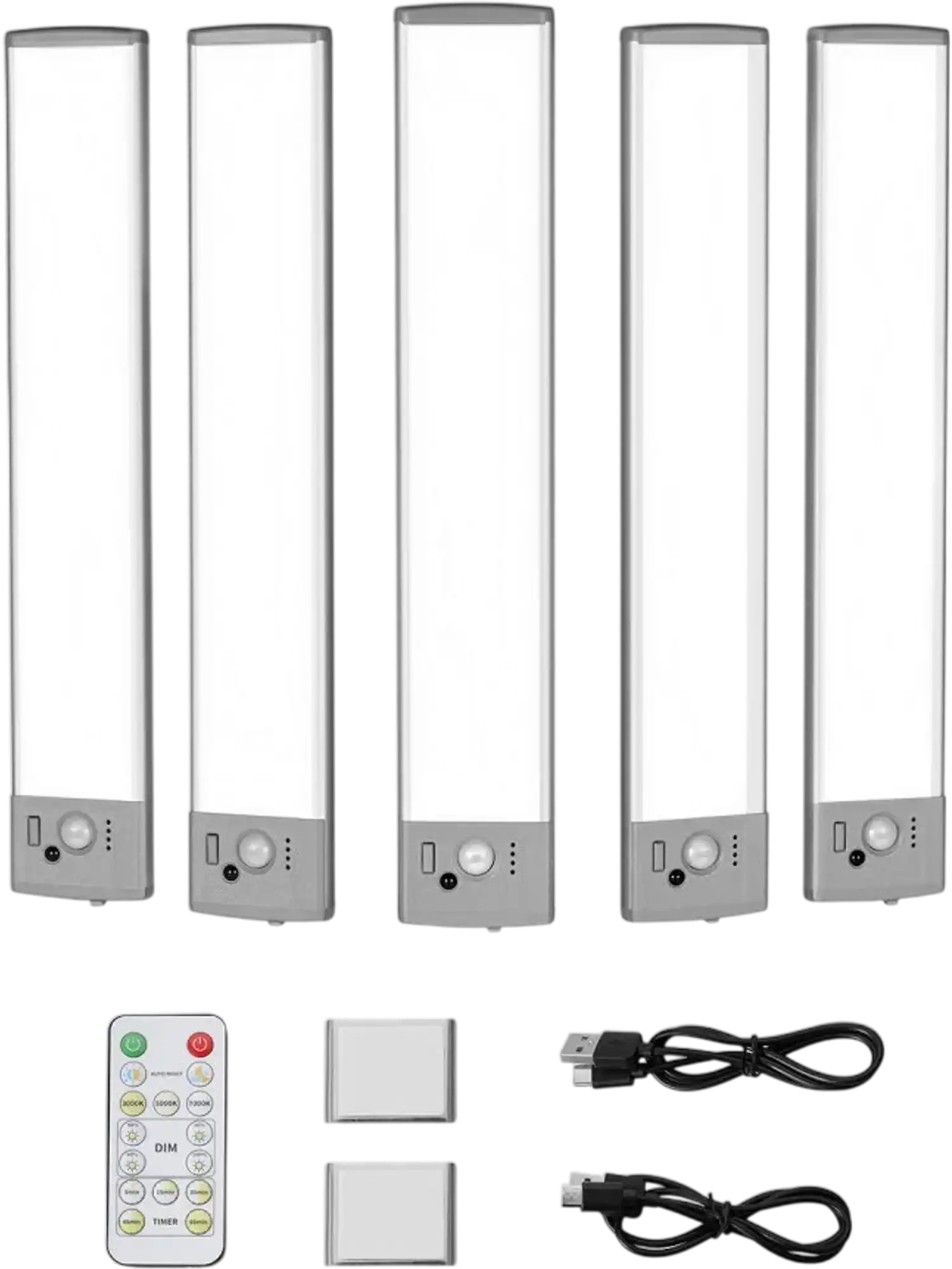 Vevor Under Cabinet Lighting 5-Piece 68-LED Motion Sensor Lights New