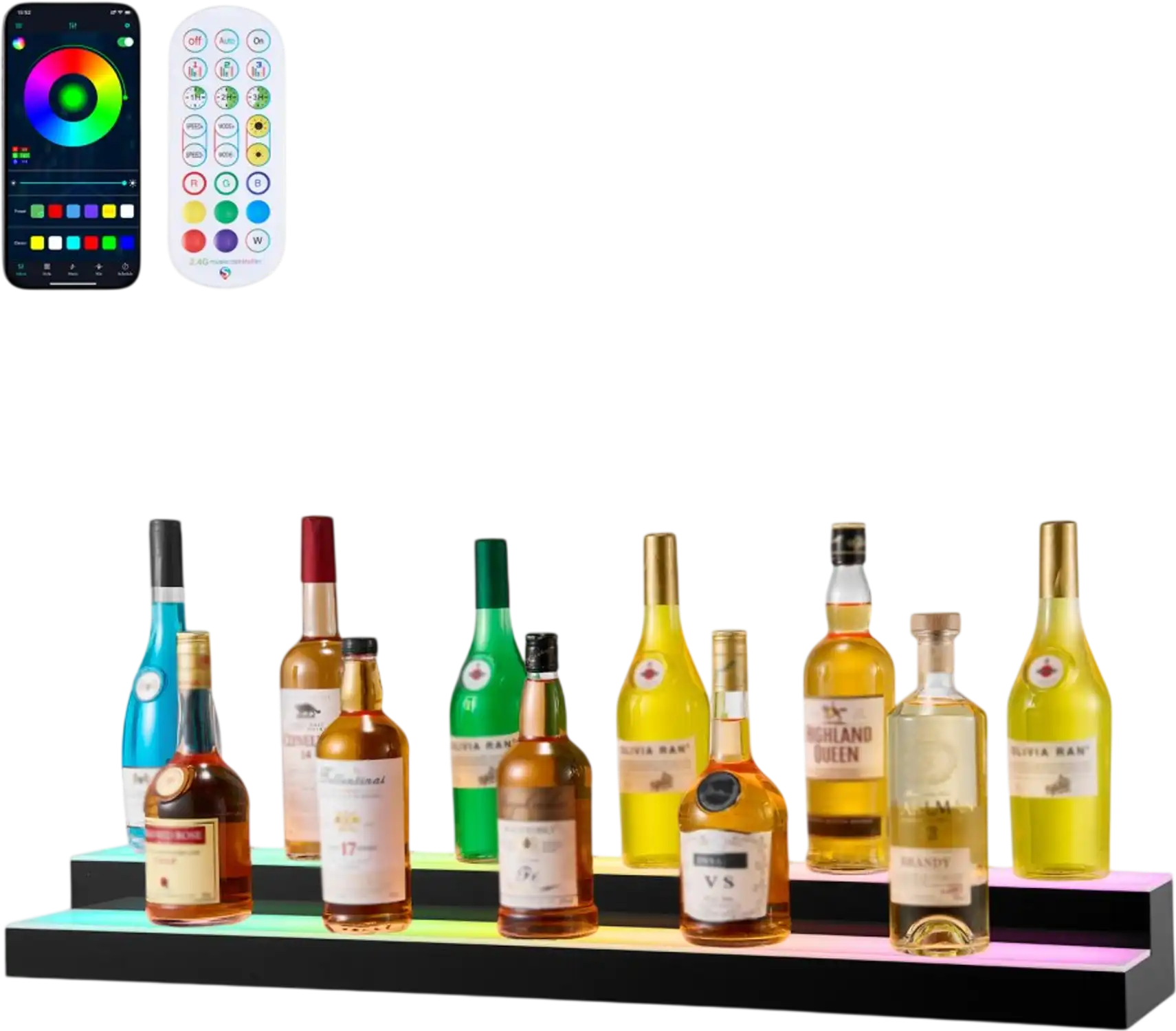 Vevor Liquor Bottle Display 2-Tier 40