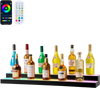 VEVOR LED Lighted Liquor Bottle Display, 2 Tiers 40 inches, Supports USB, Acrylic Illuminated Home Bar Shelf Display with RF Remote & App Control, 9 Static Colors, Timing Mode, for 20-28 Bottles