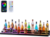 VEVOR LED Lighted Liquor Bottle Display, 3 Tiers 60 inches, Acrylic Illuminated Home Bar Shelf Display with RF Remote & App Control, DIY Setup with Type-C Cables, 9 Static Colors, for 45-60 Bottles