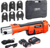 VEVOR Press Tool, 18V Electric Crimping Tool for 1/2", 3/4", 1", 1-1/4", 1-1/2", 2" Copper Pipes, 32KN Press Tool Compatible with ProPress - with 6 VUS Jaws, 2PCS 4AH Batteries, Charger & Toolbox