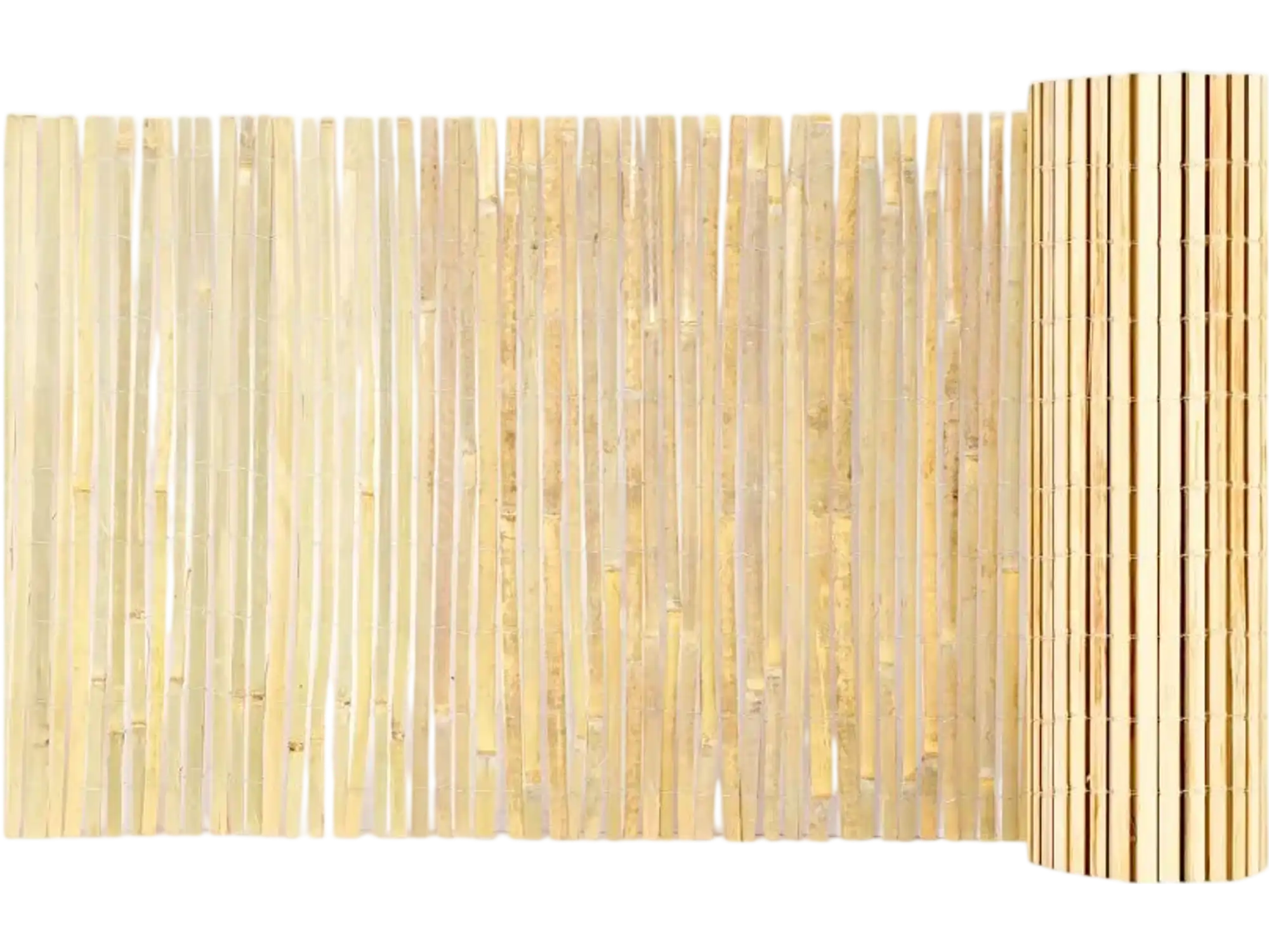Vevor Bamboo Slat Fence Natural Privacy Screening 3' x 19.6' New