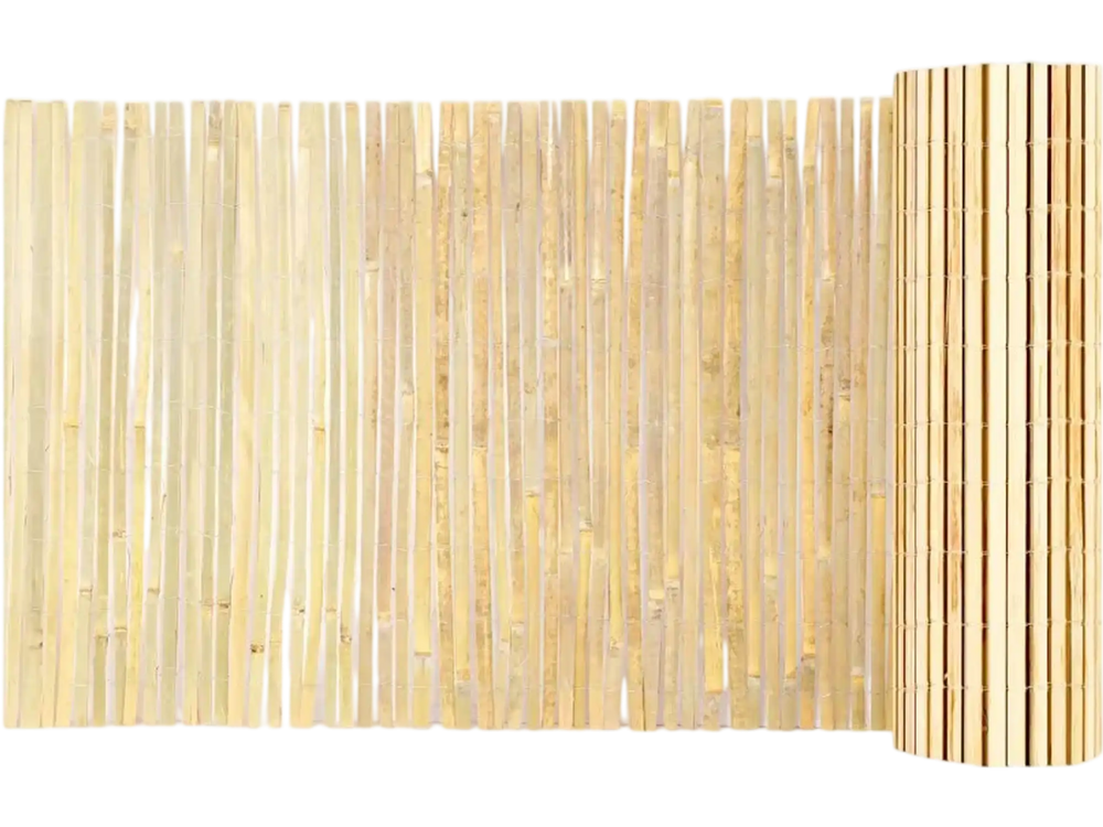 VEVOR Natural Bamboo Slat Screening, Eco-Friendly Privacy Bamboo Slat Fence, 3 ft H x 19.6 ft L Decorative Bamboo Screen Panel, for Garden, Backyard, Balcony, Patio, Pool Side
