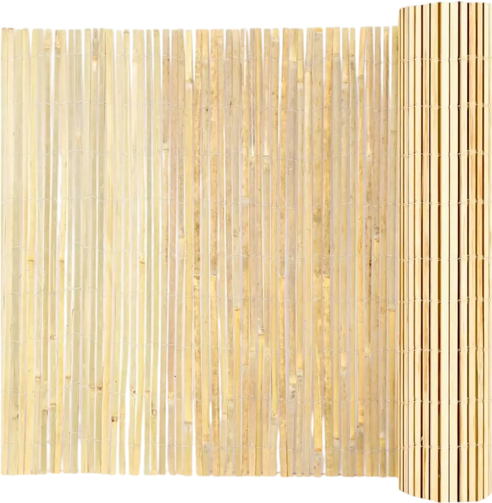 VEVOR Natural Bamboo Privacy Fence Screen, Eco-Friendly Privacy Bamboo Slat Fence, 6 ft H x 16 ft L Decorative Bamboo Screen Panel, for Garden, Backyard, Balcony, Patio, Pool Side