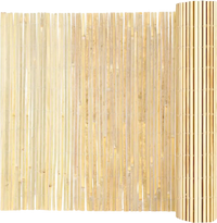 VEVOR Natural Bamboo Privacy Fence Screen, Eco-Friendly Privacy Bamboo Slat Fence, 6 ft H x 16 ft L Decorative Bamboo Screen Panel, for Garden, Backyard, Balcony, Patio, Pool Side