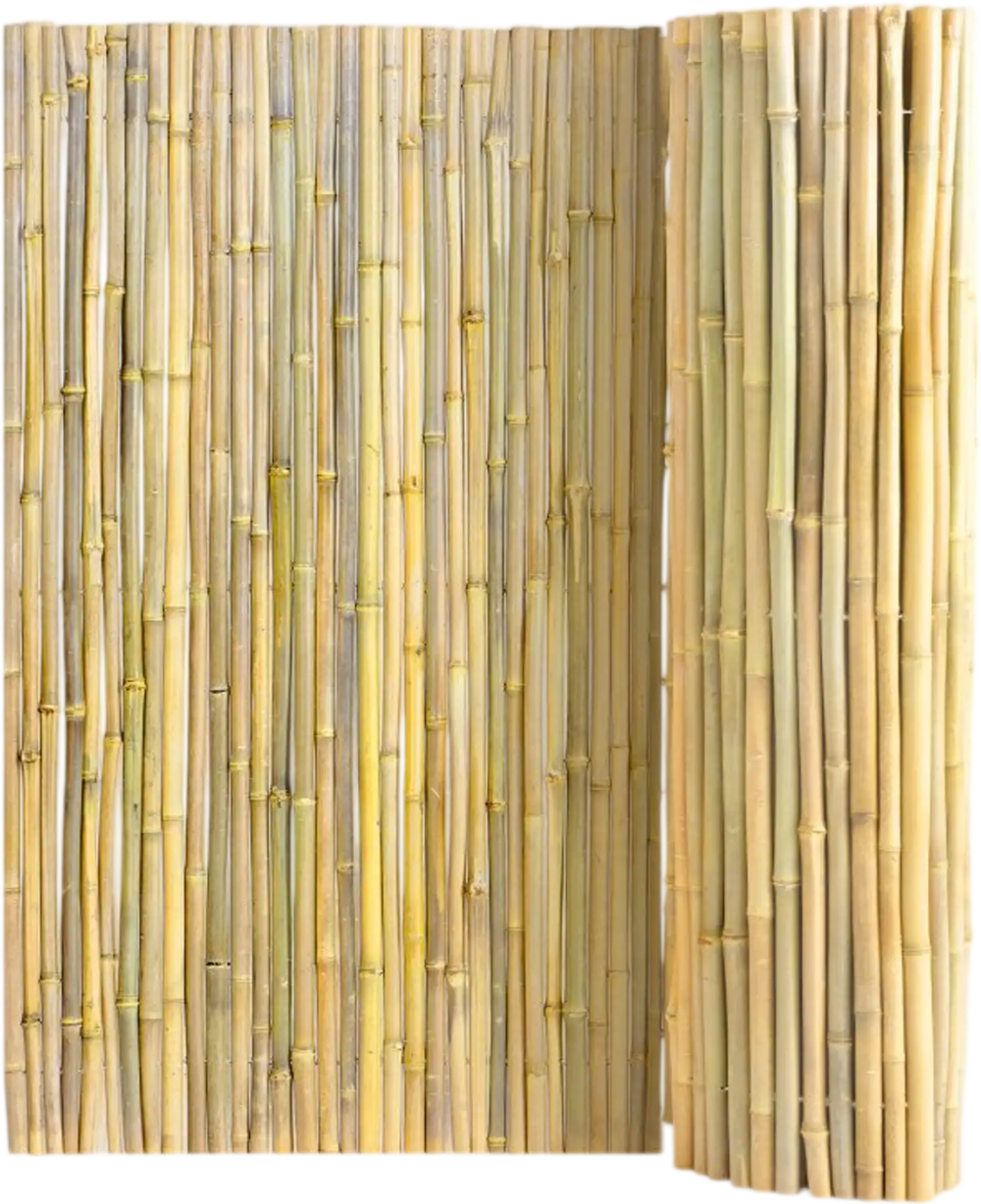 VEVOR Natural Rolled Bamboo Fence, Eco-Friendly Bamboo Privacy Fence 4 ft H x 8 ft L x 0.75 in D. , Decorative Bamboo Privacy Screen for Garden, Backyard, Balcony, Patio, Pool Side