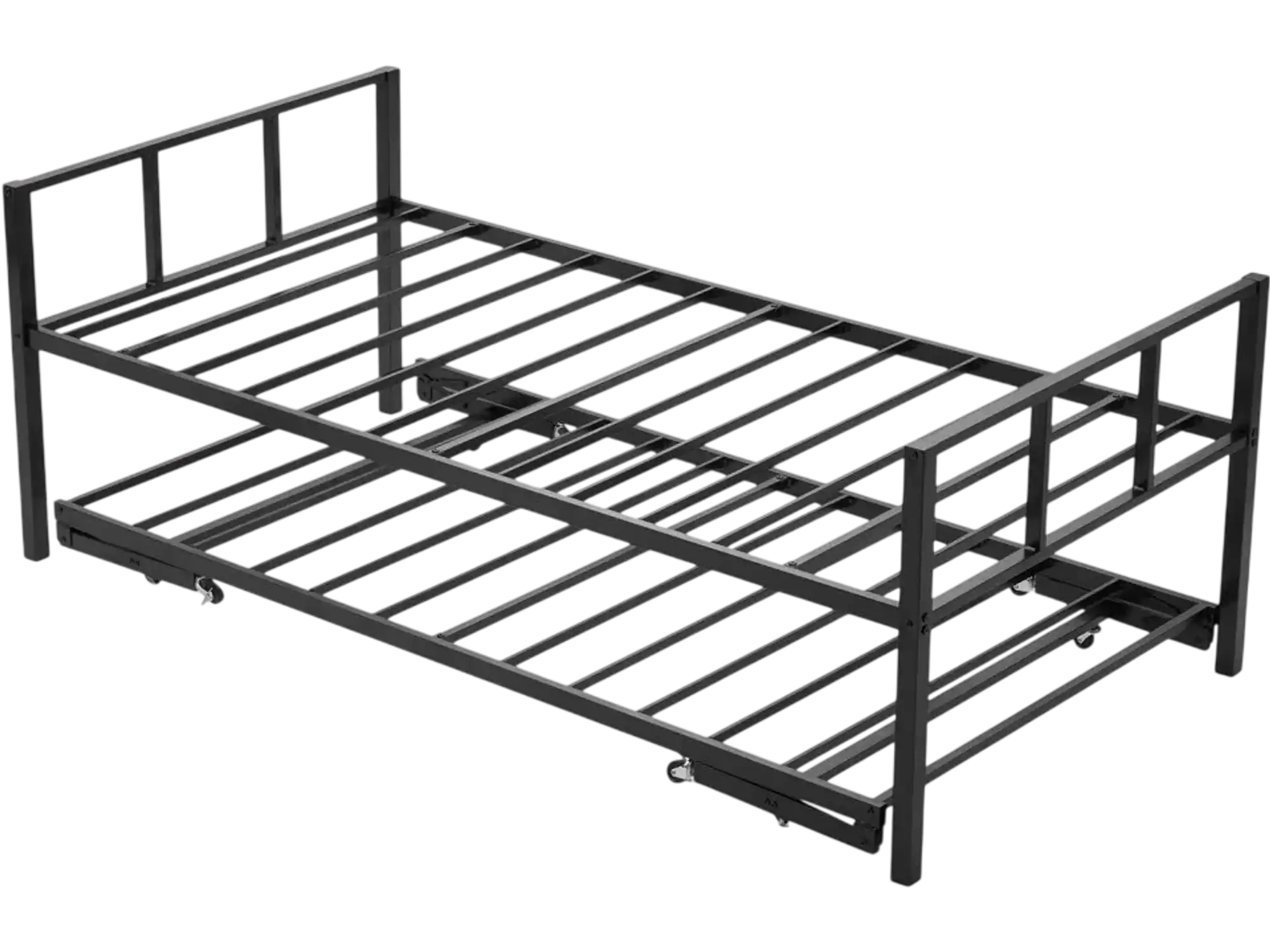 Vevor Daybed Twin Size Metal Daybed Frame with Trundle and Metal Slats New