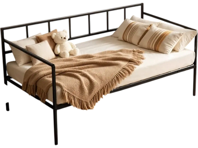 Vevor Daybed Twin Metal Day Bed Frame with Under-Bed Storage Black New