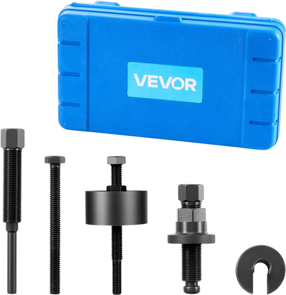 VEVOR Power Steering Pump Pulley Puller/Installer Tool Set, Compatible with Ford, GM V6, and VW Vehicles, Pump Pulley Remover Installer Tools, for Removing and Installing Power Steering Pump Pulleys