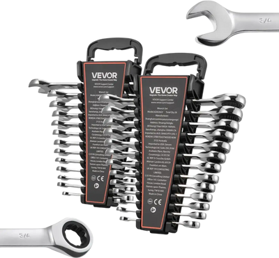 Vevor Ratcheting Wrench Set 26-Piece SAE and Metric Combination Wrench Set New