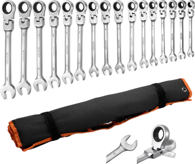 Vevor Wrench Set Flex-Head Ratcheting SAE and Metric 30-Piece New