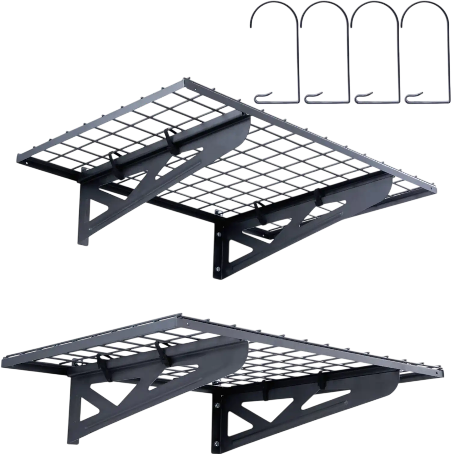 Vevor Garage Shelving Wall Mounted 2-Pack 3' x 2' Heavy Duty Floating Storage Shelves New