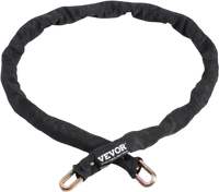 VEVOR Bike Chain Lock, 5.91 Ft Security Bicycle Chain Lock, Heavy Duty Metal Steel Anti-Theft High Security Bike Locks, Perfect for Bike, Motorcycle, Scooter, Bicycle, Door, Fence, Gate, 9.5mm, Black