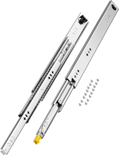 VEVOR Heavy Duty Drawer Slides 20inch, 1 Pair Locking Drawer Slides 250lbs Load Capacity, Side Mount Ball Bearing, 3-Fold Full Extension