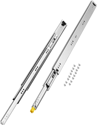 VEVOR Heavy Duty Drawer Slides 30inch, 1 Pair Locking Drawer Slides 250lbs Load Capacity, Side Mount Ball Bearing, 3-Fold Full Extension