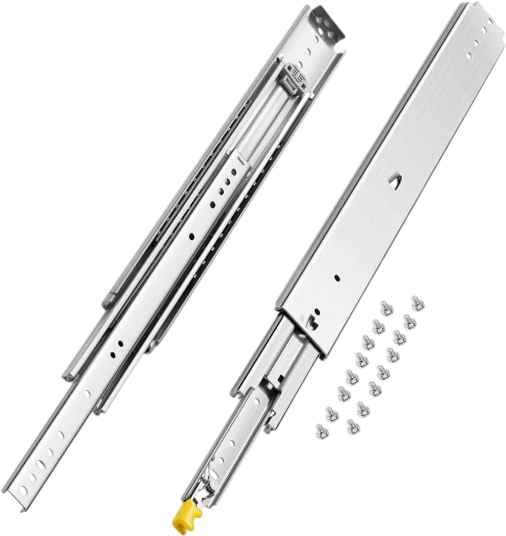 VEVOR 1 Pair Full Extension Drawer Slides 24 in, 500 lbs Load Capacity Locking Drawer Slides, Ball Bearing with Lock Side Mount Drawer Slide Rail