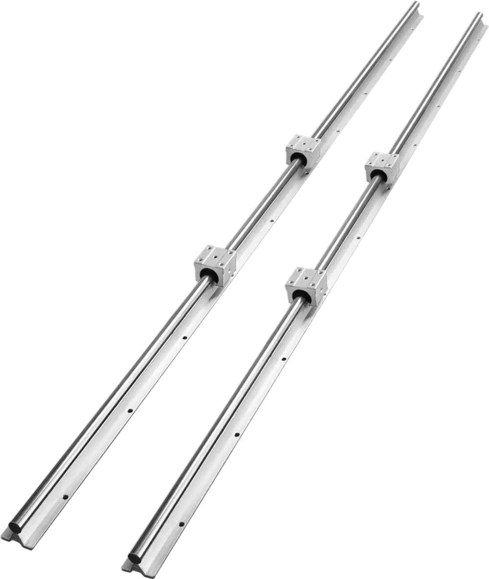 VEVOR Linear Guide Rail Set, SBR16 1500mm, 2 PCS 59 in/1500 mm SBR16 Guide Rails and 4 PCS SBR16UU Slide Blocks, Linear Rails and Bearings Kit for Automated Machines DIY Project CNC Router Machines