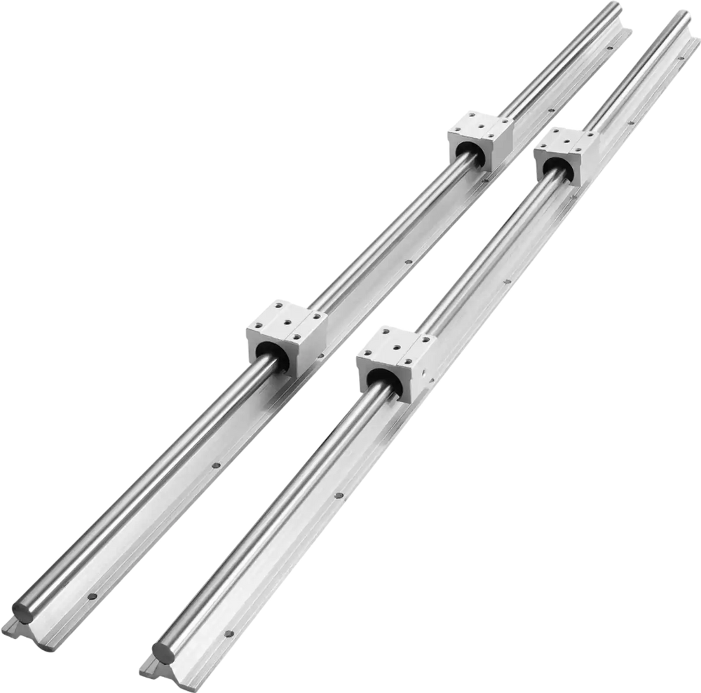 VEVOR Linear Guide Rail Set, SBR16 800mm, 2 PCS 31.5 in/800 mm SBR16 Guide Rails and 4 PCS SBR16UU Slide Blocks, Linear Rails and Bearings Kit for Automated Machines DIY Project CNC Router Machines