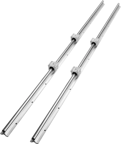 VEVOR Linear Motion Set, SBR20 1500mm, Comes with Two 59 in/1500 mm SBR20 Rails & Four SBR20UU Blocks, Ideal for DIY CNC and Automation Tasks