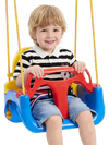 VEVOR 3-in-1 Baby Swing Seat 300 lbs Capacity Toddler Swing Red/Yellow/Blue, for Indoor & Outdoor Playground, with Adjustable Ropes and Snap Hooks, Snug & Secure Detachable Infants to Teens Kids Seat