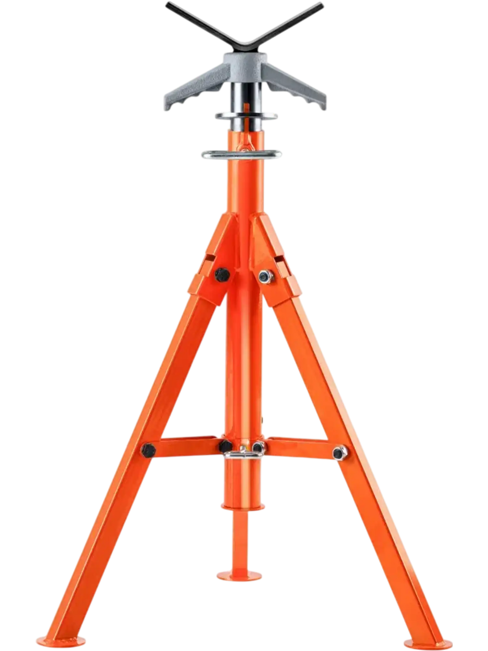 VEVOR Pipe Stand, 2500LBS Heavy Duty Pipe Jack Stands, 27.2"-52" Height Adjustable V Head Pipe Stand, 45# Steel Folding Jack Stand for 1/2-12 inches Pipes