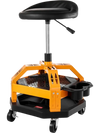 VEVOR Rolling Shop Stool, Heavy-Duty Pneumatic Garage Seat with 300 lbs Capacity, Adjustable Height Roller Creeper Seat, 360° Swivel Padded Workshop Stool with Casters, for Garage, Shop & Auto Repair