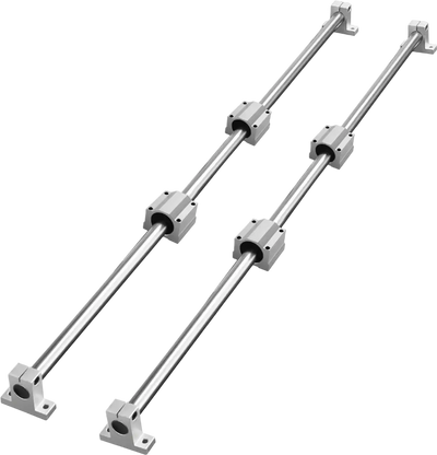 VEVOR Linear Guide Rail Set, SFC20 1200 mm, 2 PCS 47.2 in/1200 mm SFC20 Guide Rails 4 PCS SC20 Slide Blocks 4 PCS Rail Supports, Linear Rails and Bearings Kit for Automated Machines CNC DIY Project