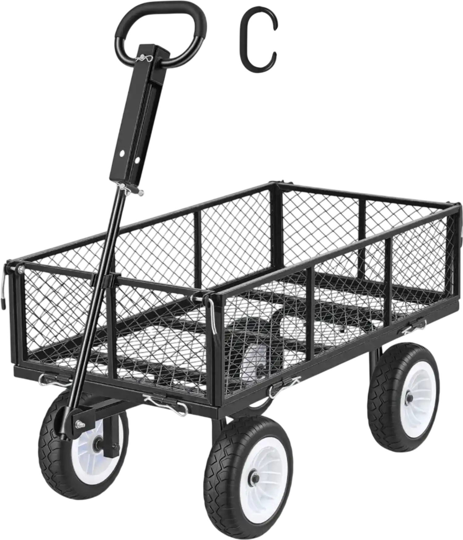 Vevor Garden Cart 900 lbs Heavy Duty Steel Utility Wagon with 10