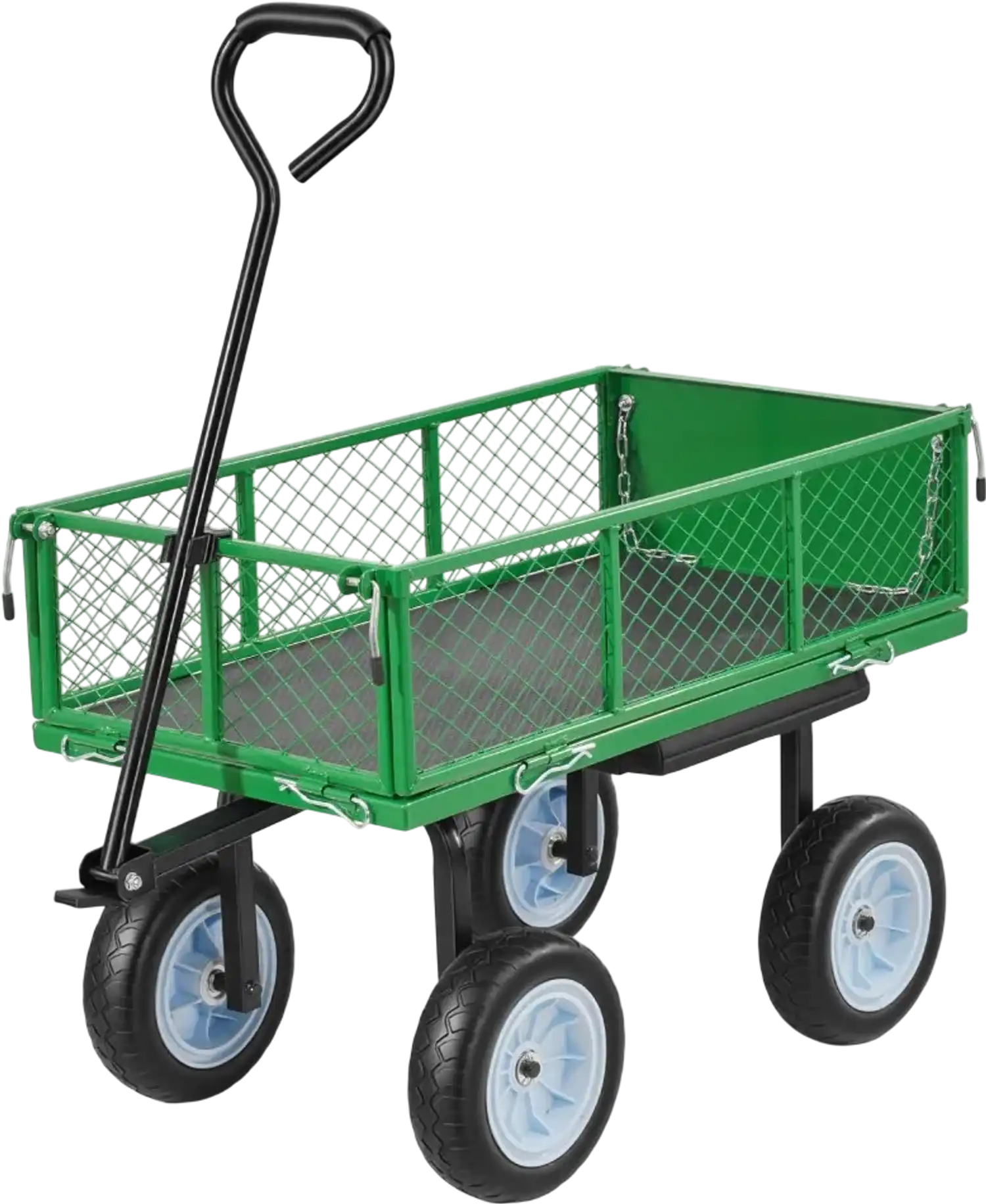 Vevor Garden Cart Rolling Garden Cart with Seat 500 lbs Green New
