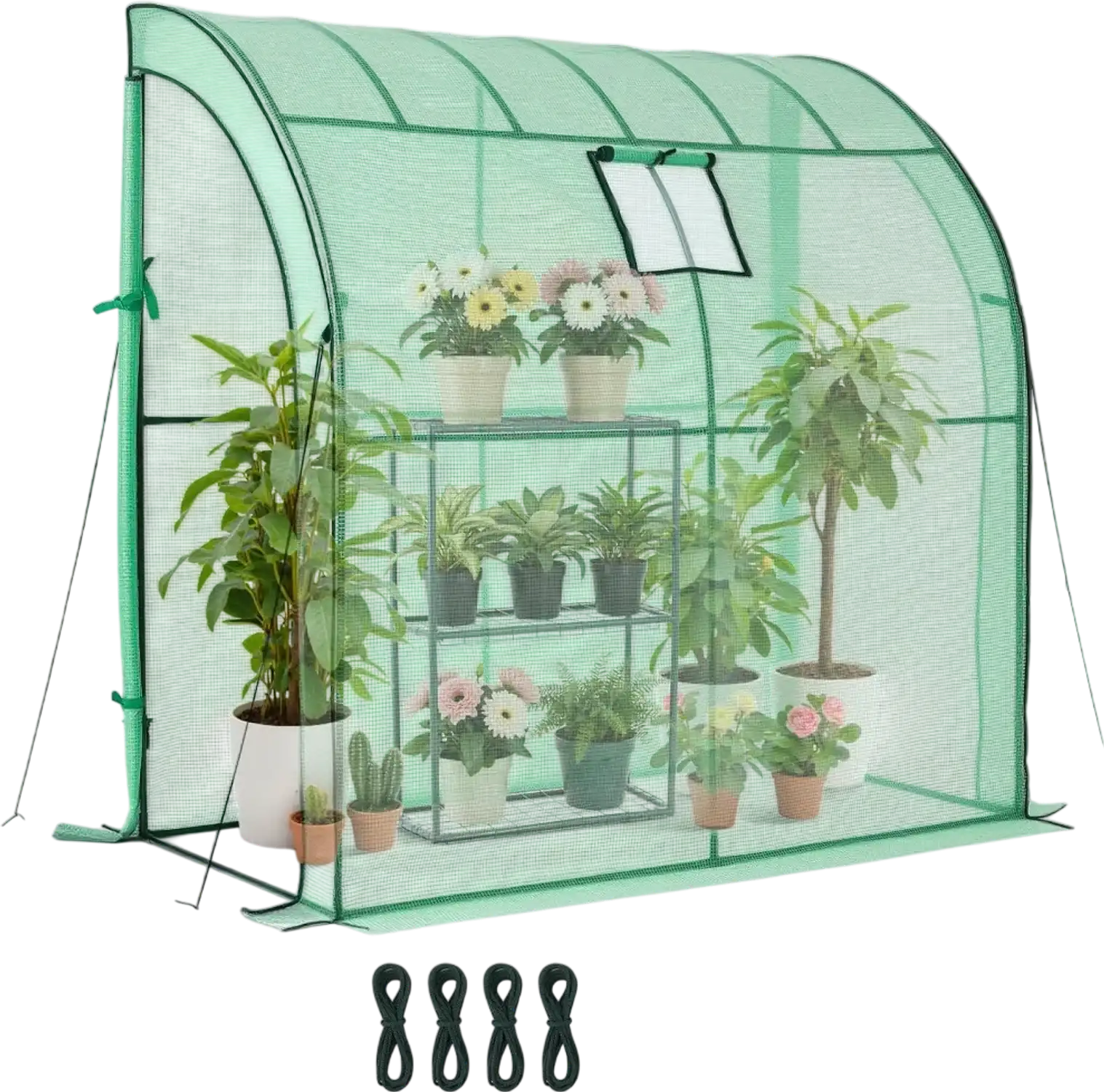 Vevor Greenhouse Walk-In Portable Green House with Shelves 78