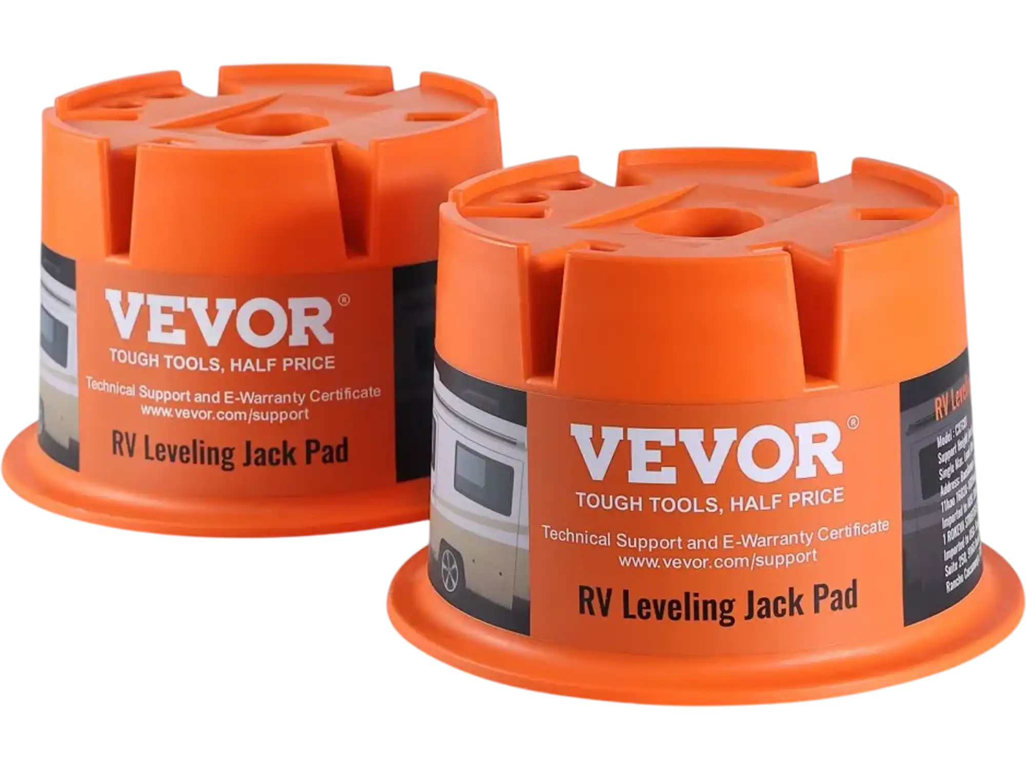 Vevor Trailer Jack Block RV Leveling Stabilizer Blocks 2-Pack New
