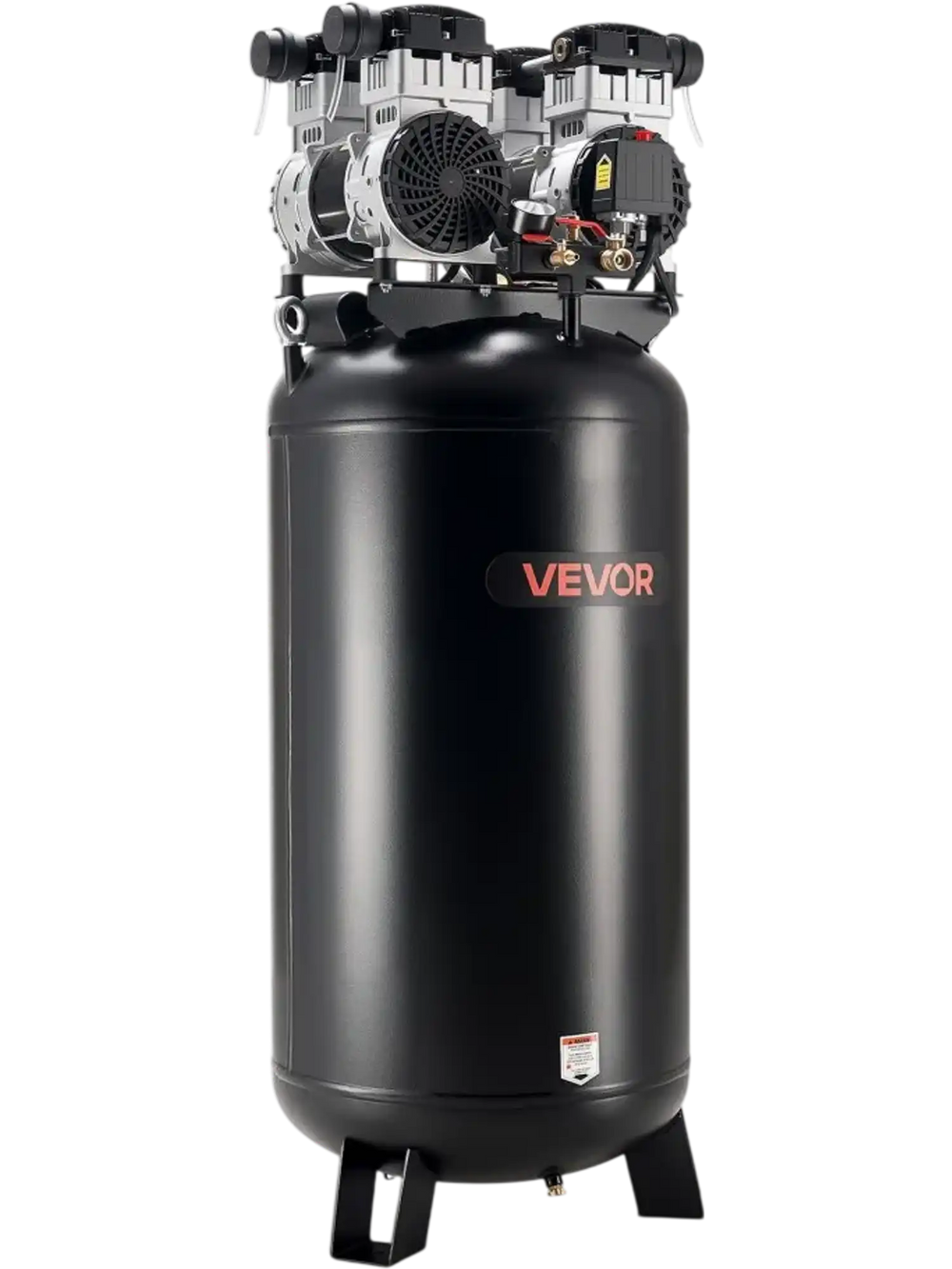 VEVOR 60 Gallons Heavy-Duty Air Compressor, 4HP 10SCFM at 90PSI Air Compressors with Max 125PSI Pressure, Oil-Free Compressor Tank for Industrial Manufacturing, Large Workshops (230V 60Hz, No-Plug)