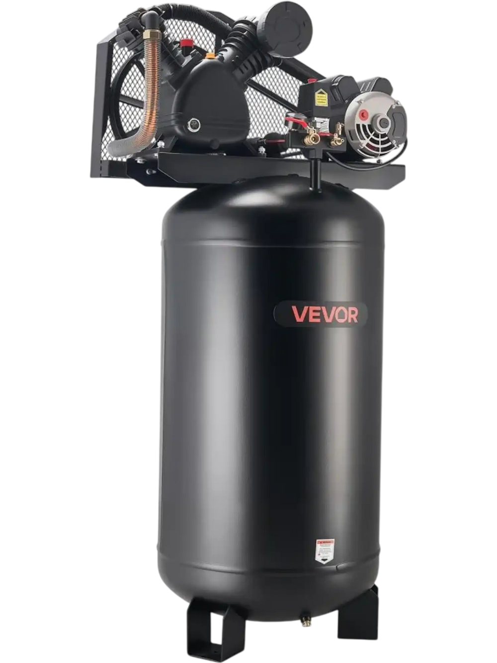 VEVOR 80 Gallons Heavy-Duty Air Compressor, 5HP 10 SCFM at 90PSI Air Compressors Max 175PSI Pressure, Oil-Lubricated Compressor Tank for Industrial Manufacturing, Large Workshops (230V 60Hz, No-Plug)