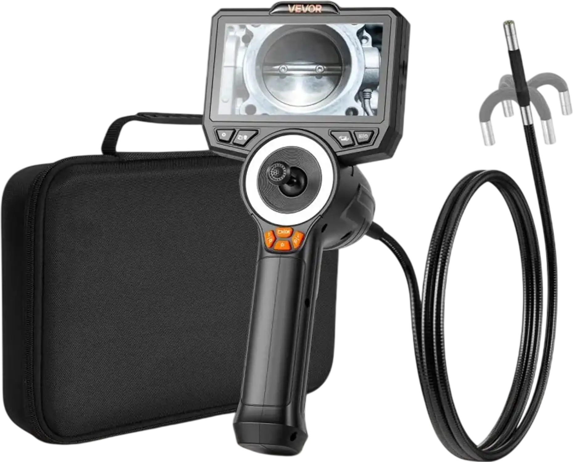 Vevor Borescope 4-Way Articulating Endoscope Inspection Camera with Light 4.9' New