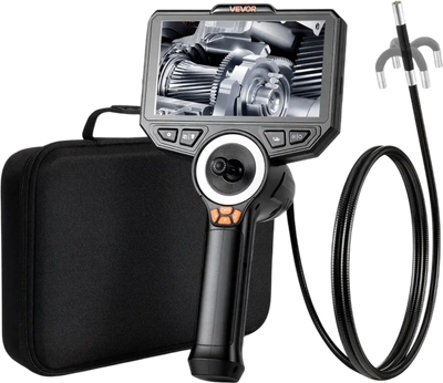 VEVOR Articulating Endoscope with Light, 4-Way 360° Articulated Borescope Camera, 0.24