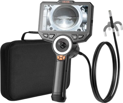 VEVOR Articulating Endoscope with Light, 4-Way 360° Articulated Borescope Camera, 6