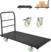 VEVOR Heavy Duty Platform Truck, 2000 lbs Capacity, Industrial Steel Flatbed Cart with Swivel Wheels and Handle, Platform Hand Push Truck Dolly, Easy Storage, for Luggage Moving, 48 x 24 x 32.1 in