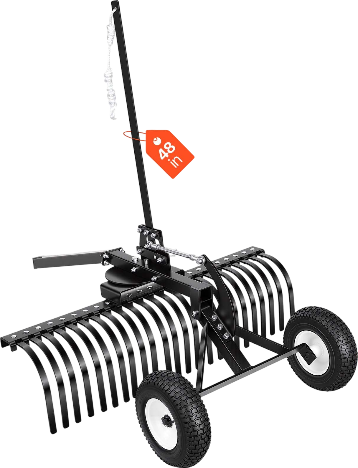 Universal Gable Rake Vevor Tow Behind Landscape Rake 48 in. with 24 Tines Adjustable Univer ...