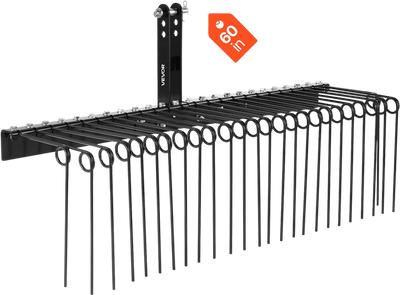 Vevor Tow Behind Landscape Rake 60 in. with 26 Spring Steel Tines New