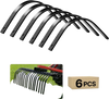 VEVOR Rock Rake Tines, 6 Pack 1" x 5/16" Bolt-Mount Landscape Rake Tines Replacement, One Bolt Hole, High-strength & Heat-treated Steel Gravel Rakes Tine Replacement Parts