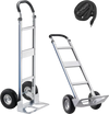 VEVOR Hand Truck, 500 lbs Load Capacity, Heavy-Duty Hand Truck Dolly with Non-Slip Wheels & Handle, Aluminum Alloy Portable Trolley Dolly with Tie-down Strap for Moving Home, Office, Warehouse