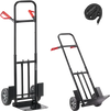 VEVOR Hand Truck, 600 lbs Load Capacity, Heavy-Duty Hand Truck Dolly with Wheels & Telescoping Handle, Portable Trolley Dolly with Tie-down Strap for Moving Home, Office, Warehouse, Supermarket
