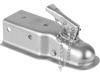 VEVOR Straight Trailer Coupler, for 2-Inch Hitch Ball, 3-Inch Channel, 5000 lbs Capacity, Heavy Duty Trailer Tongue Coupler, Ideal for Towing Station Wagons, Pickup Trucks, SUVs, Zinc Plated Surface