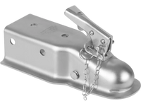 VEVOR Straight Trailer Coupler, for 2-Inch Hitch Ball, 3-Inch Channel, 5000 lbs Capacity, Heavy Duty Trailer Tongue Coupler, Ideal for Towing Station Wagons, Pickup Trucks, SUVs, Zinc Plated Surface