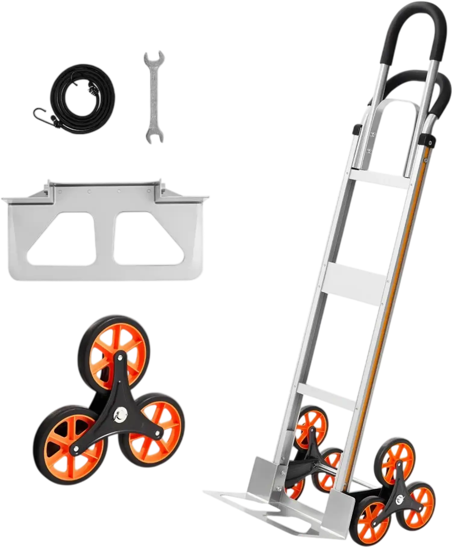 Vevor Stair Climbing Cart Aluminum Alloy Folding Trolley Cart New