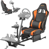 VEVOR Racing Wheel Stand, Heavy-Duty Simulator Cockpit Steering Wheel Stand, Fit Logitech G25, G27, G29, G920, G923, Thrustmaster T300RS, TX F458, T500RS, T3PA-PRO (F1/GT) and CSR Pedals