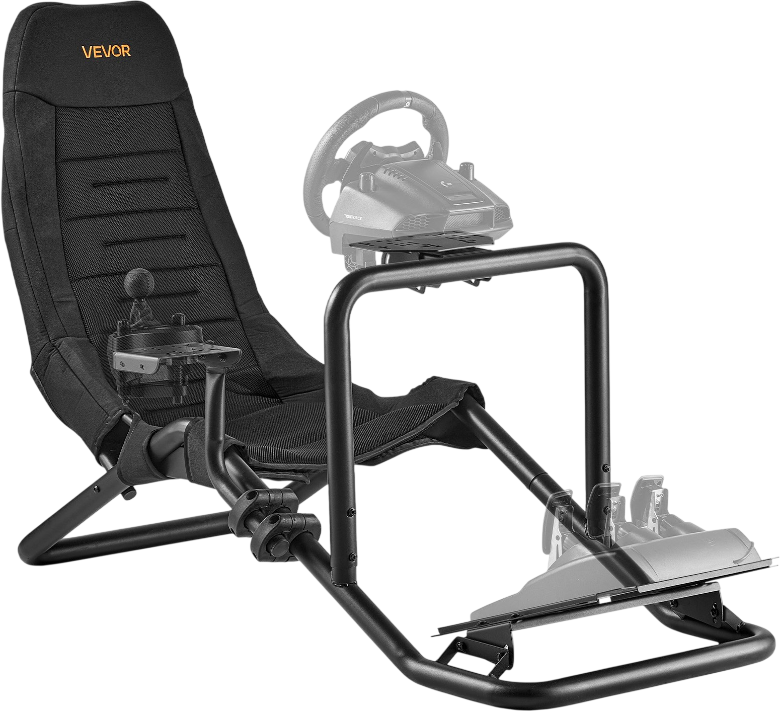 Vevor Racing Wheel Stand with Seat Adjustable Open Cockpit Steel Frame New