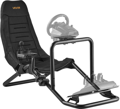 Vevor Racing Wheel Stand with Seat Adjustable Open Cockpit Steel Frame New