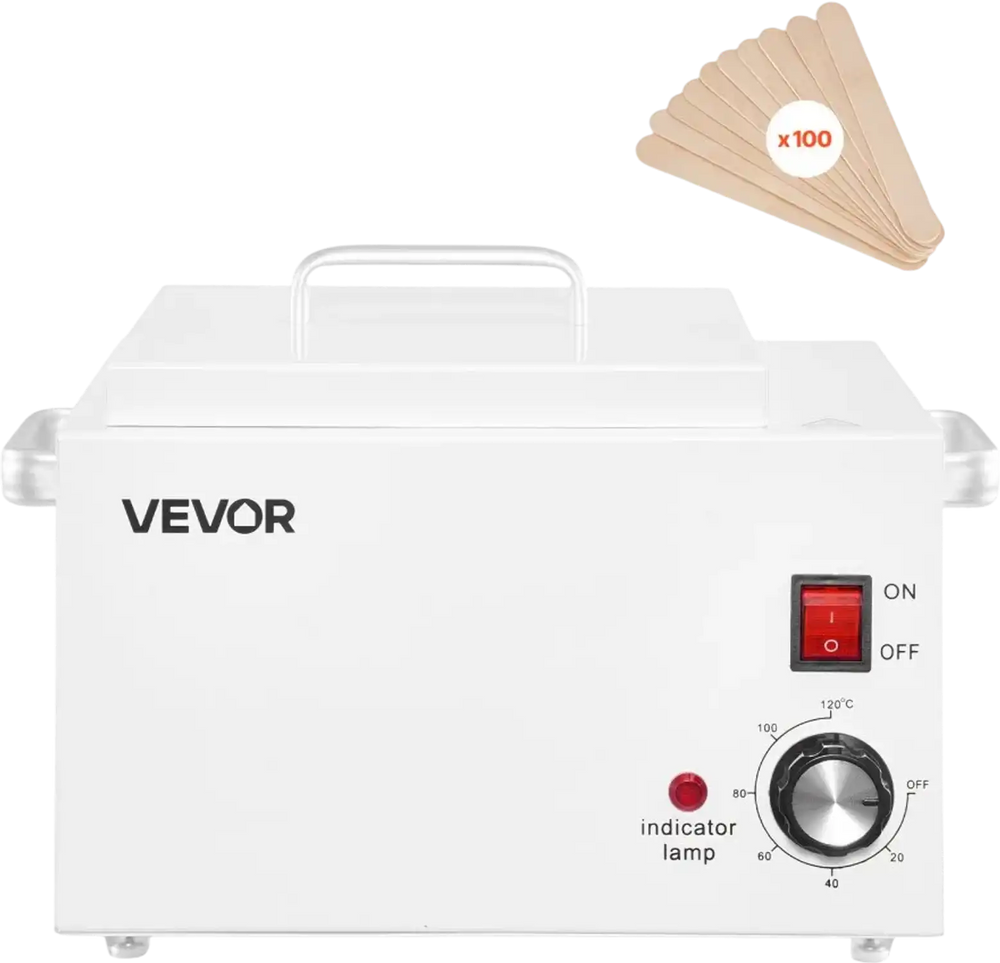 VEVOR Single Wax Warmer, 3000ML 300W Professional Wax Warmer for Hair Removal, 32 ℉- 248 ℉ Adjustable & Non-Stick Waxing Heater Pot with 100PCS Waxing Sticks for Home Use, Beauty Salon, Spa