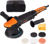 VEVOR Buffer Polisher, 6-Inch Random Orbital Polisher for Car Detailing, 6 Variable Speed 1900-4600RPM Dual Action Polisher Waxer Kit, with Detachable Handle for Car, Boat, Polishing, Waxing